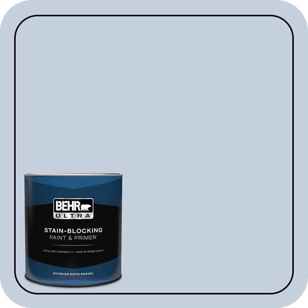 BEHR ULTRA 1 qt. #S530-1 Soaring Sky Satin Enamel Exterior Paint & Primer