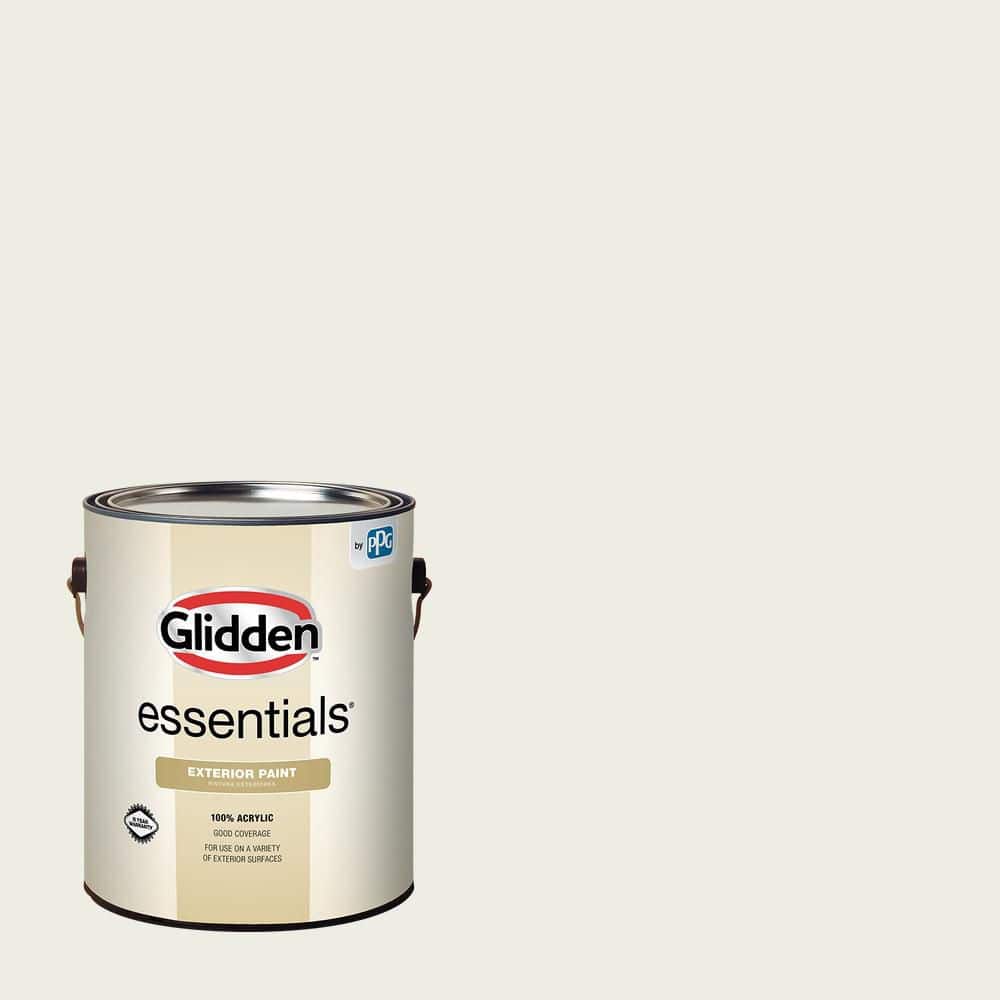 Glidden Essentials 1 gal. PPG1006-1 Gypsum Satin Exterior Paint