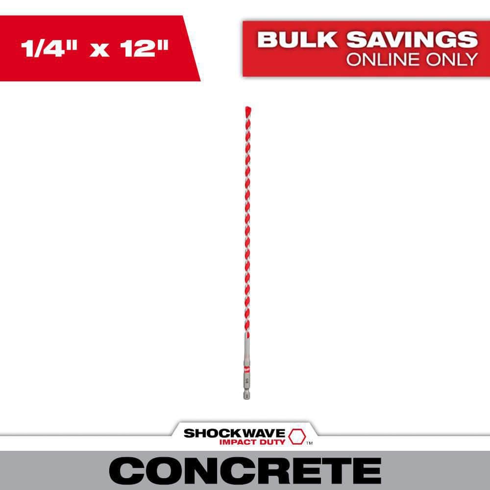 Milwaukee 1/4 in. x 10 in. x 12 in. Carbide Hammer Drill Bit