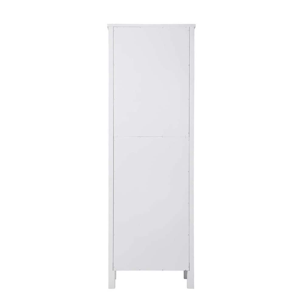 TIMELESS HOME 24 in. W x 18 in. D x 72 in. H White Freestanding Linen Cabinet (3)