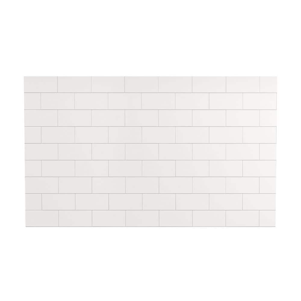 Swan Novaline 36 x 60 x 72 Vertical Tile 4 piece Glue up Wall Kit in White (3)