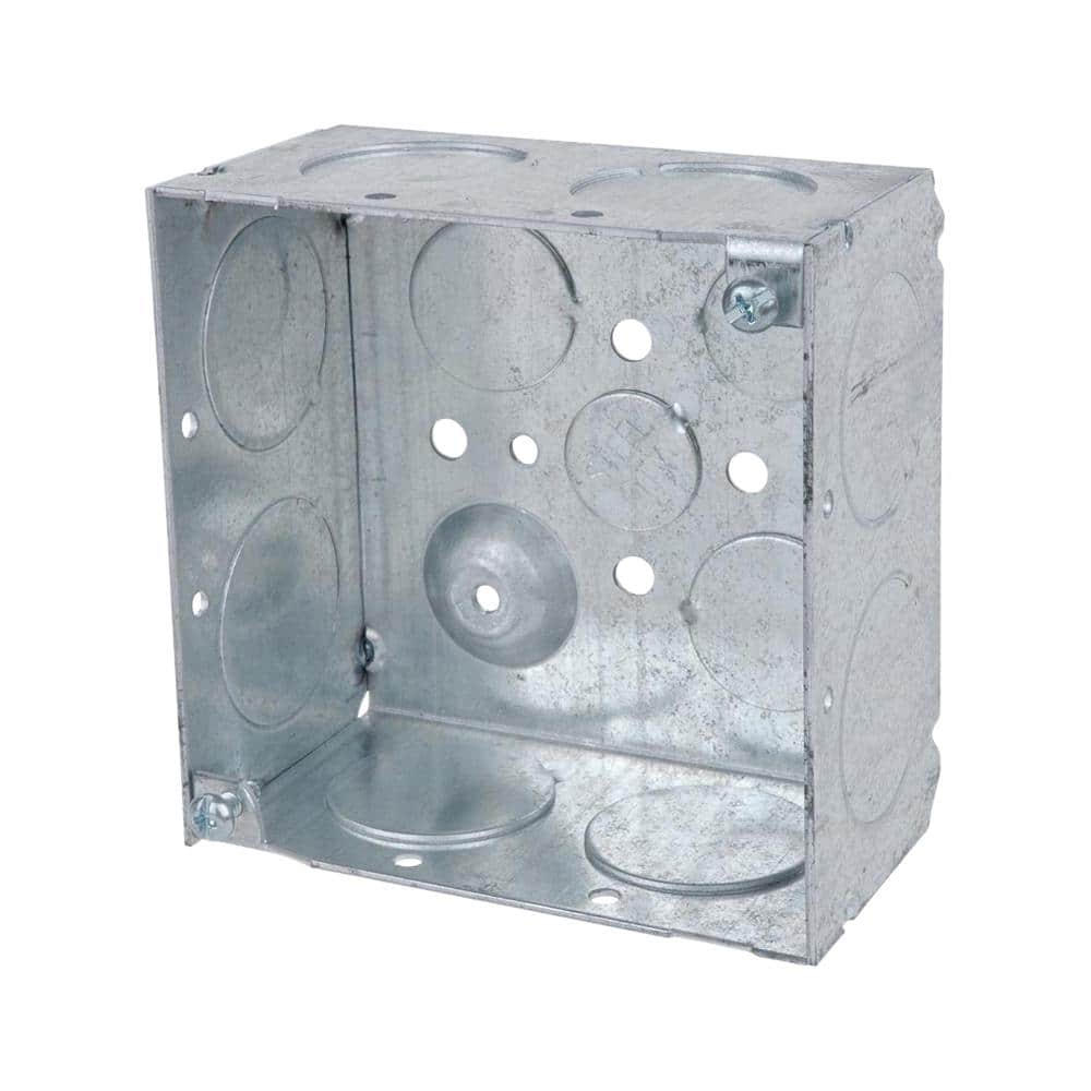 Steel City 1-Gang 4 in. 30.3 cu. in. Metal Square Electrical Box (521711-25R)