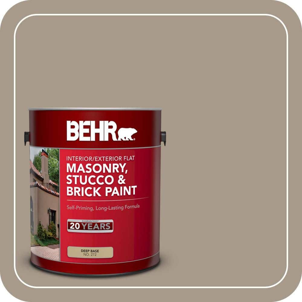 BEHR 1 gal. #BXC-10 Warm Stone Flat Interior/Exterior Masonry, Stucco and Brick Paint