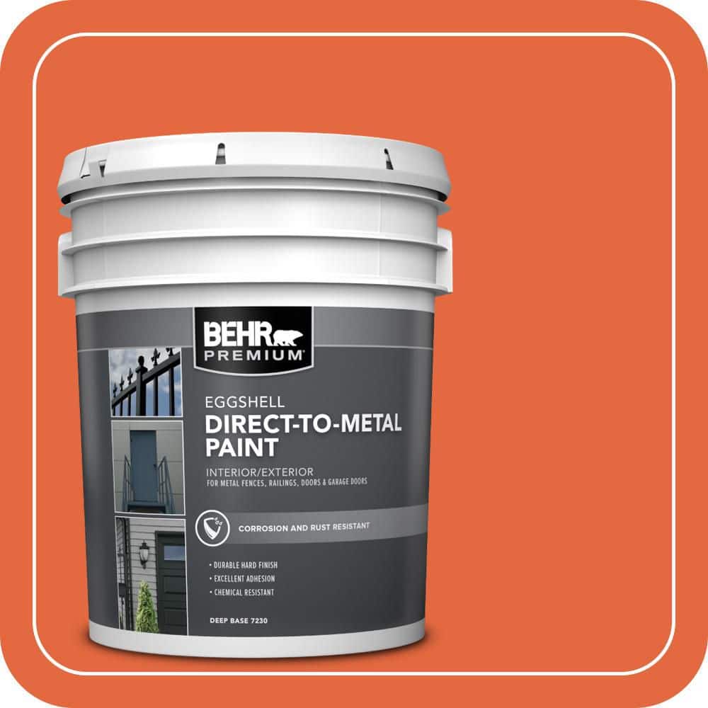 BEHR PREMIUM 5 gal. #P190-6 Emergency Zone Eggshell Direct to Metal Interior/Exterior Paint
