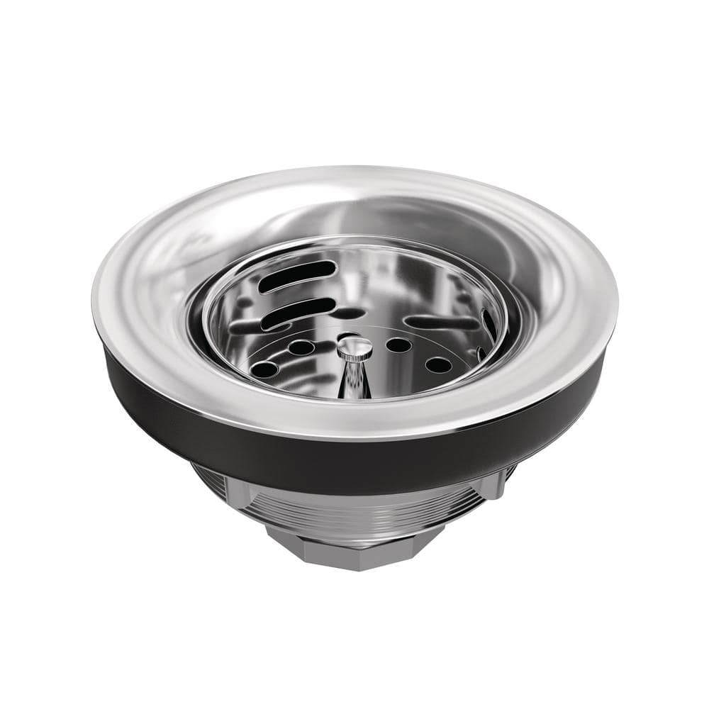 JONES STEPHENS Junior Duo Basket Strainer for 1-3/4 in. Bar Sink in Stainless Steel