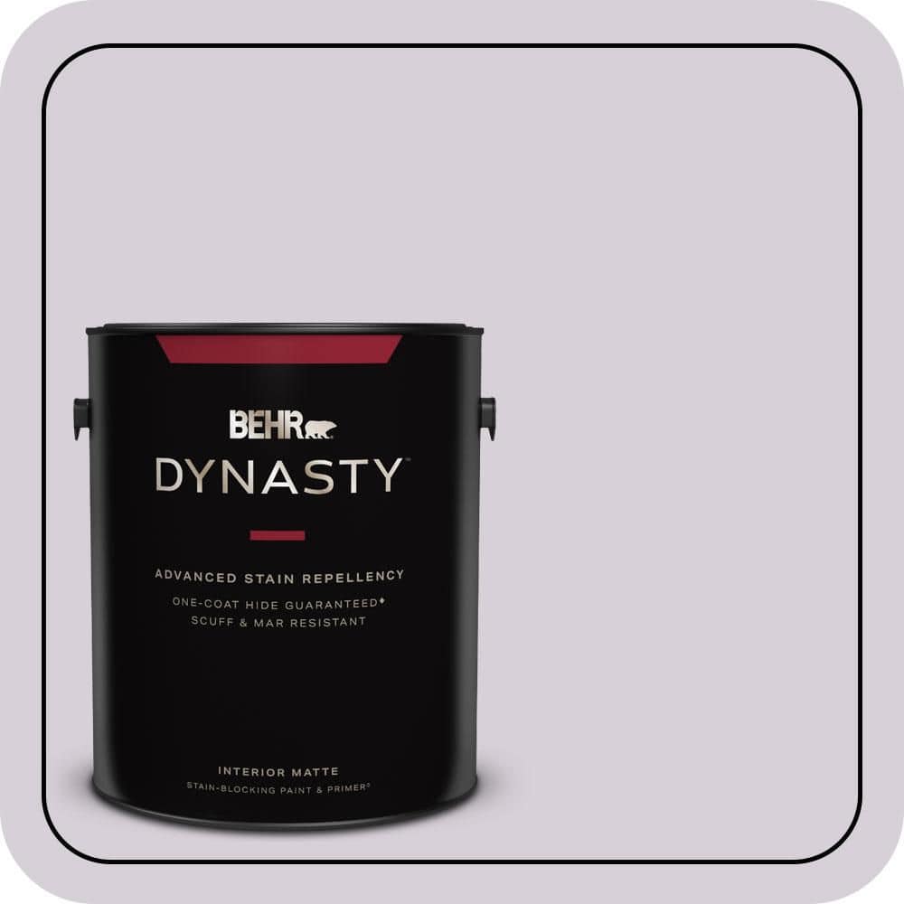 BEHR DYNASTY 1 gal. #670E-3 Lilac Mauve Matte Interior Stain-Blocking Paint & Primer