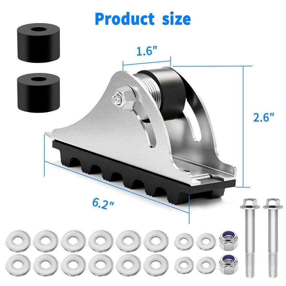 Helhom 2-Pack Ladder Feet Replacement for Extension Ladder, Replacement Anti-Skid Shoe Kit for Aluminium Ladder (2)