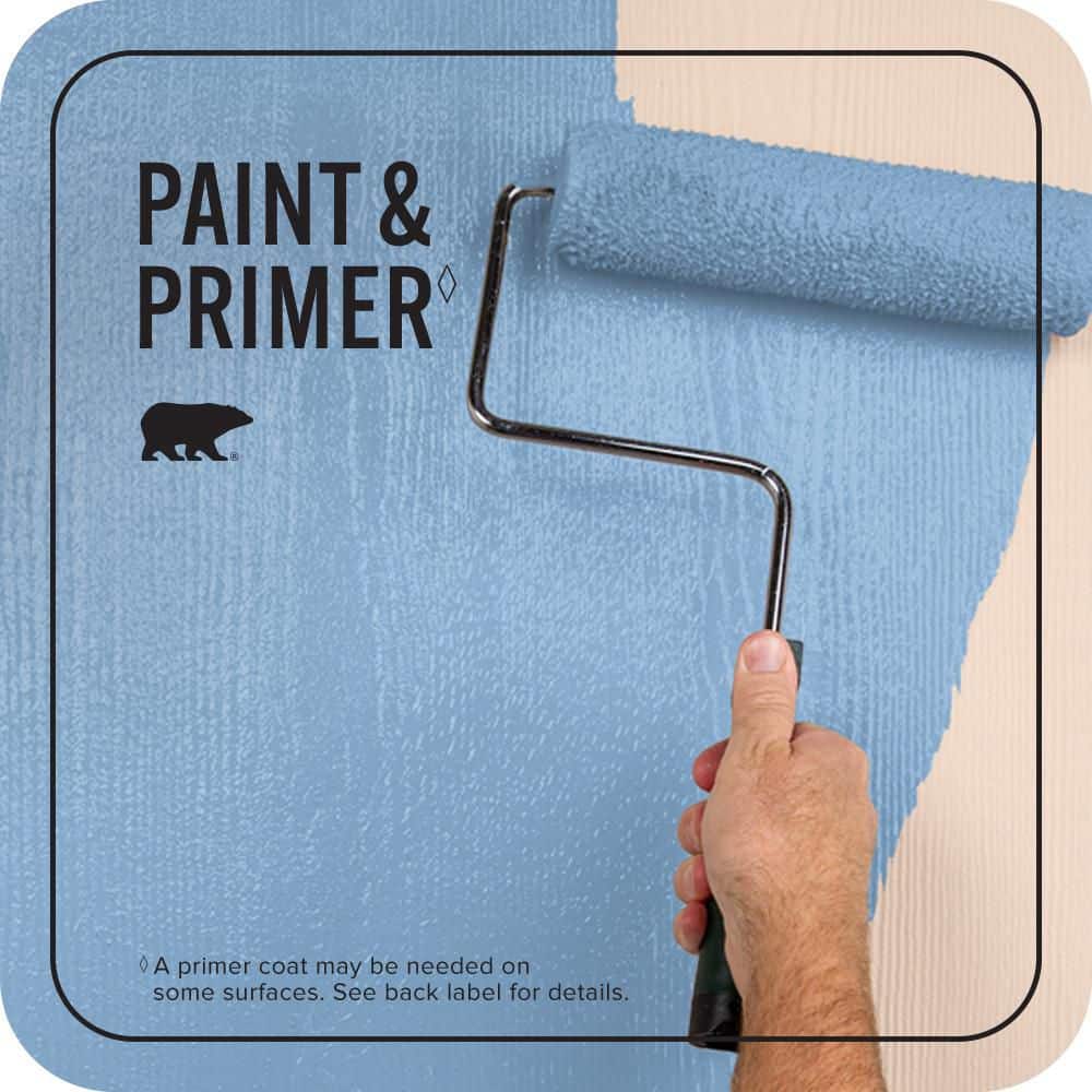 BEHR PREMIUM PLUS 1 gal. #PPU15-12 Bluebird Flat Exterior Paint & Primer (2)