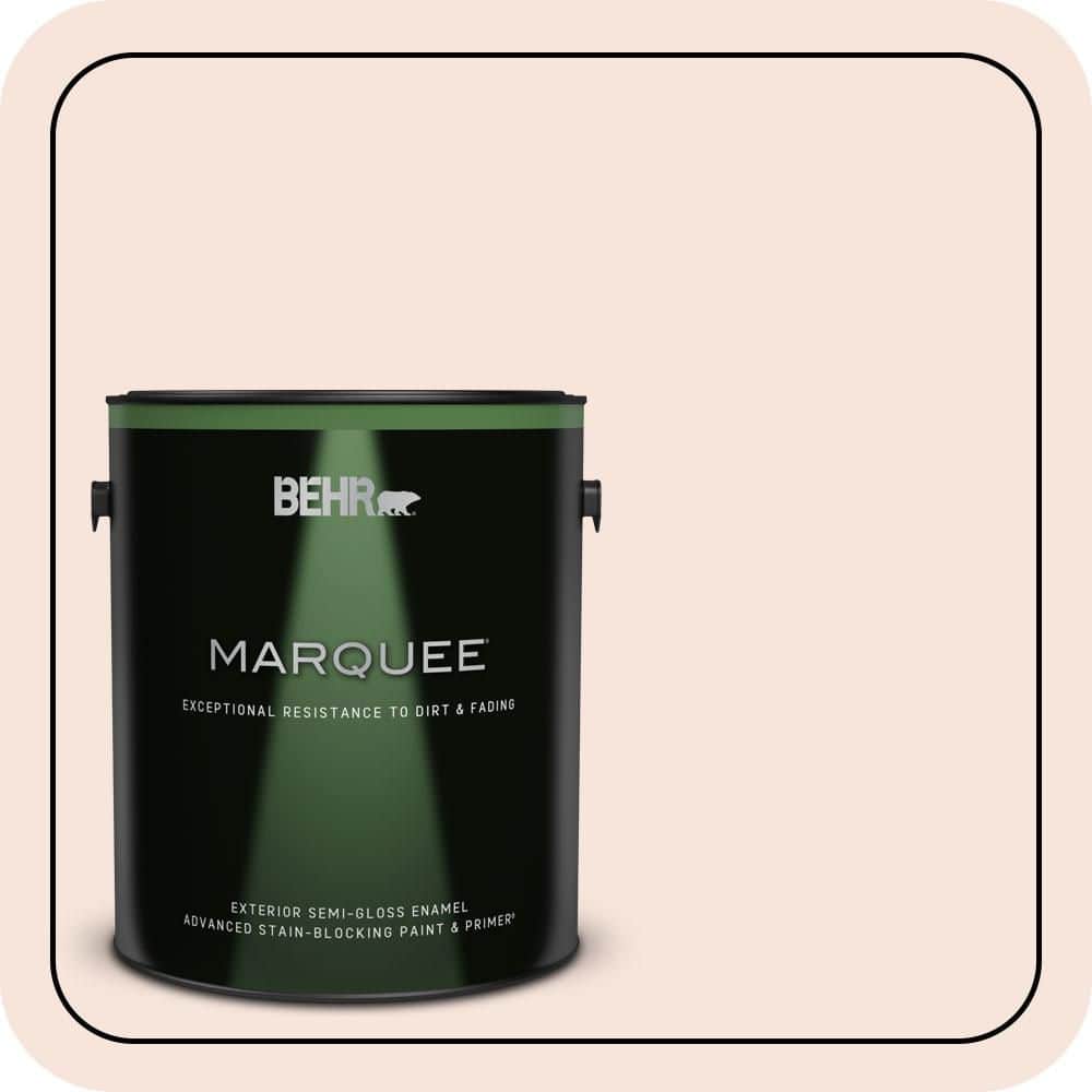 BEHR MARQUEE 1 gal. #W-D-120 Bleached Shell Semi-Gloss Enamel Exterior Paint & Primer