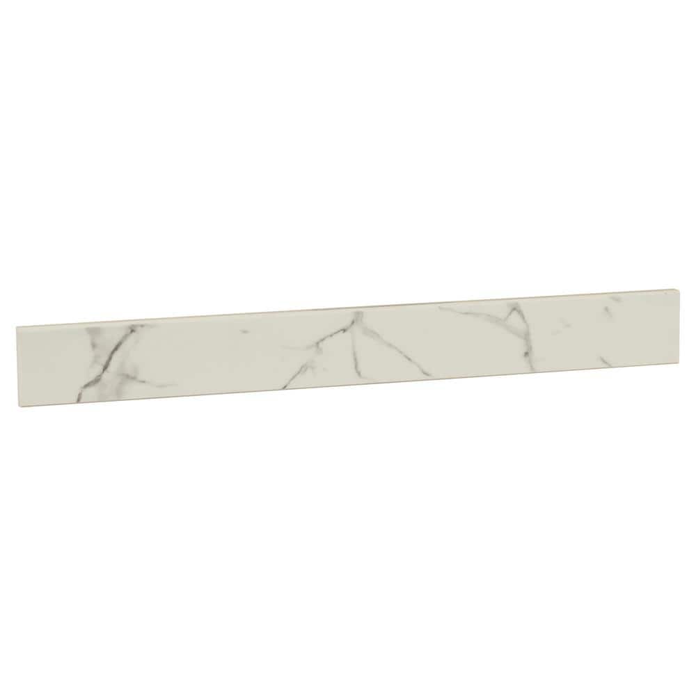 MSI Calacatta Nowy White Double Beveled 4 in. x 36 in. Polished Engineered Marble Threshold Tile Trim (3 ln. ft./Each) (2)