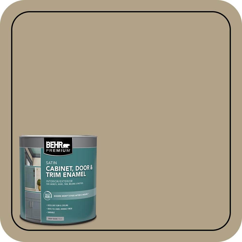 BEHR PREMIUM 1 qt. #HDC-NT-12 Curly Willow Satin Enamel Interior/Exterior Cabinet, Door & Trim Paint (1)