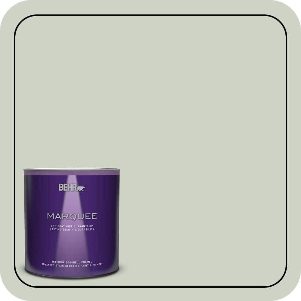 BEHR MARQUEE 1 qt. #N390-2 Flora Eggshell Enamel Interior Paint & Primer (1)