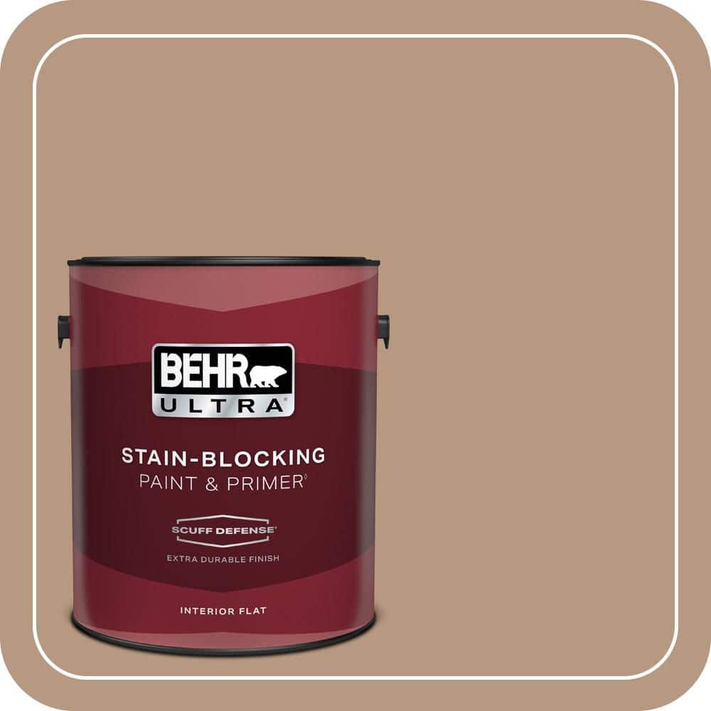 BEHR ULTRA 1 gal. #MQ2-41 Cavern Clay Extra Durable Flat Interior Paint & Primer (1)