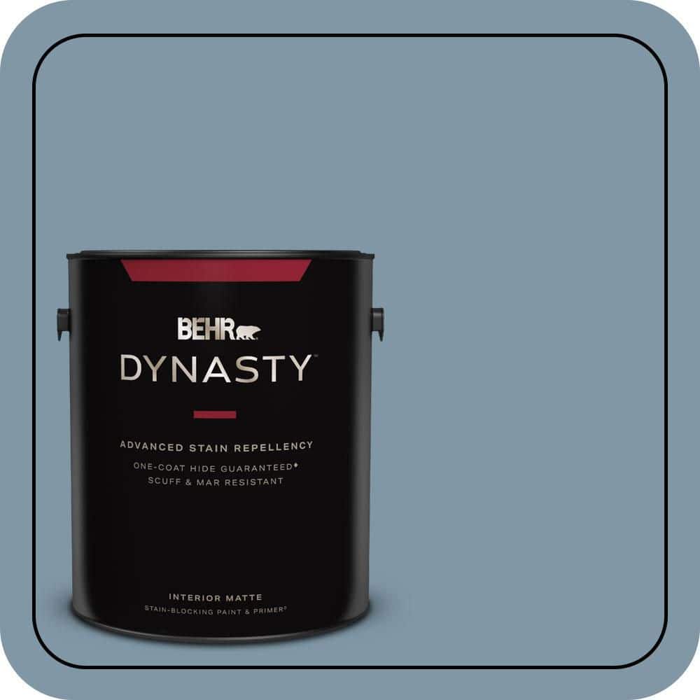BEHR DYNASTY 1 gal. #560F-5 Bleached Denim Matte Interior Stain-Blocking Paint & Primer