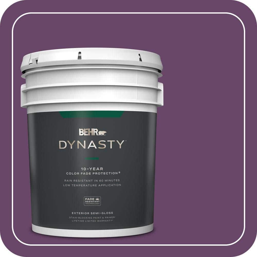 BEHR DYNASTY 5 gal. #P100-7 Sultana Semi-Gloss Exterior Stain-Blocking Paint & Primer