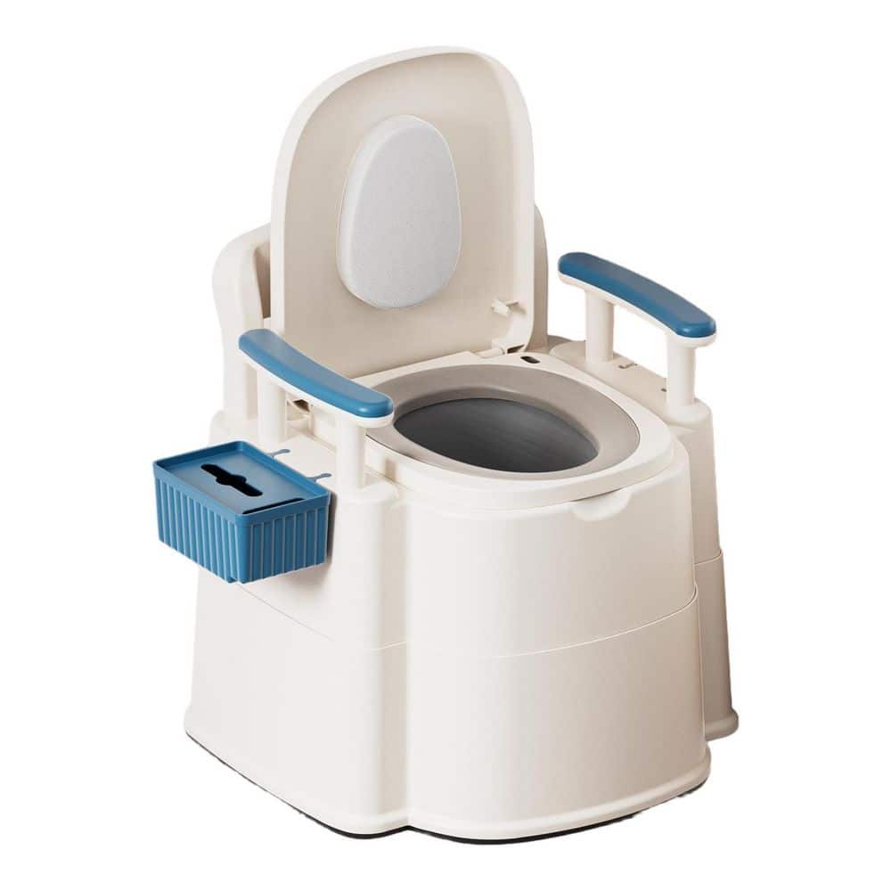 Wudkey 500 lbs. Heavy Duty Bedside Commode for Elderly and Disabled, Toilet Seat for Adults with Detachable Armrest (1)