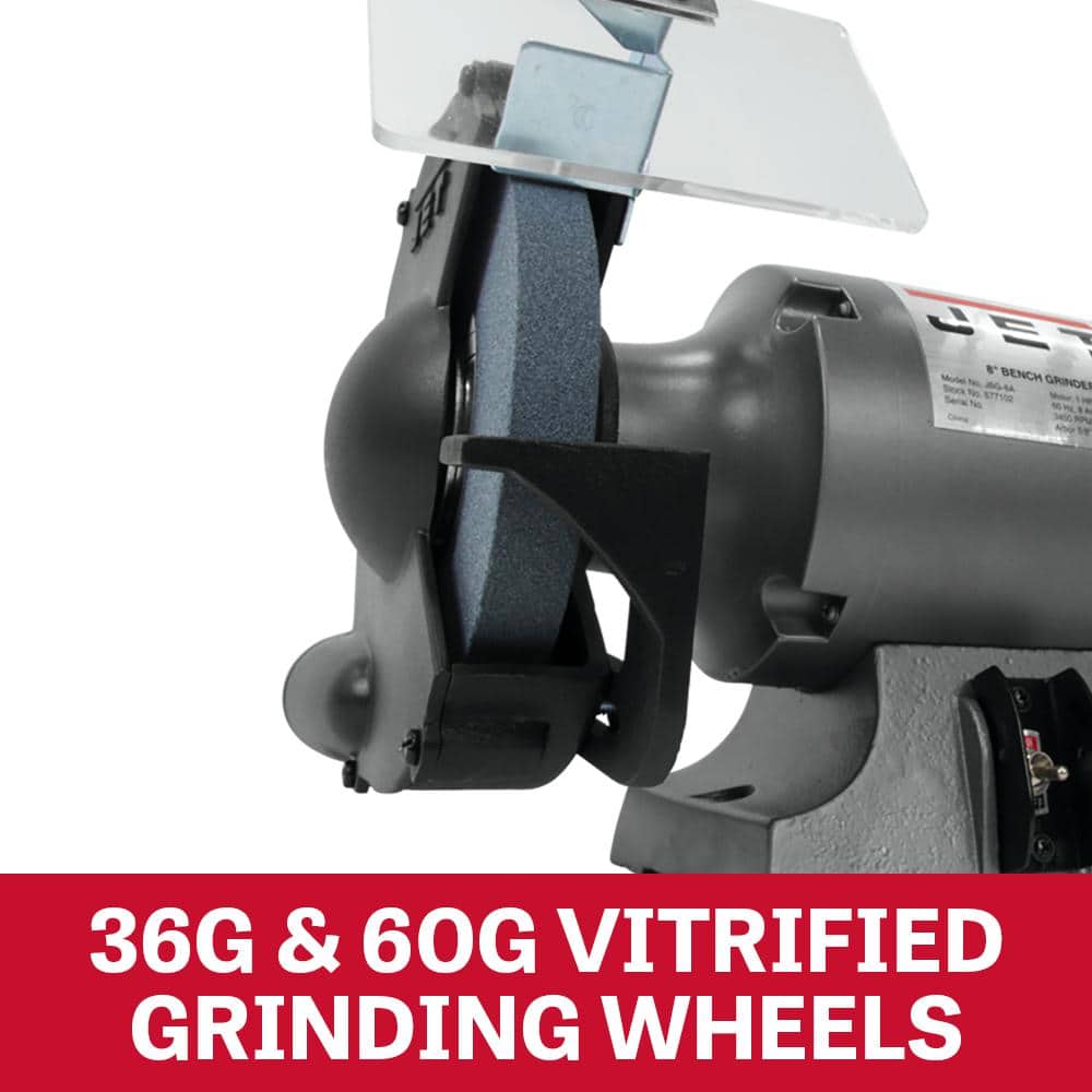 Jet 115-Volt 1 HP 8 in. Industrial Metalworking Bench Grinder, JBG-8A (2)