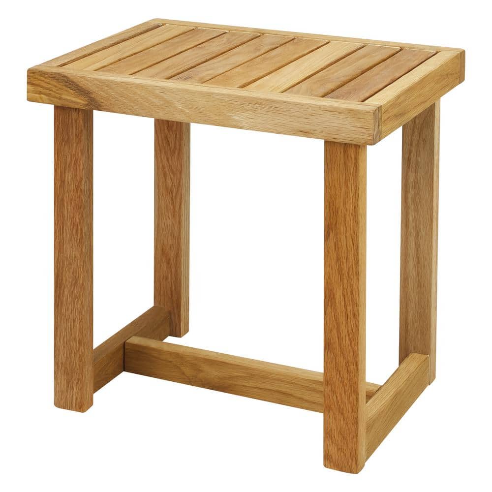 American Trails 18 in. 1-Piece Natural (Oil) Shower Bench with Solid American White Oak (1)
