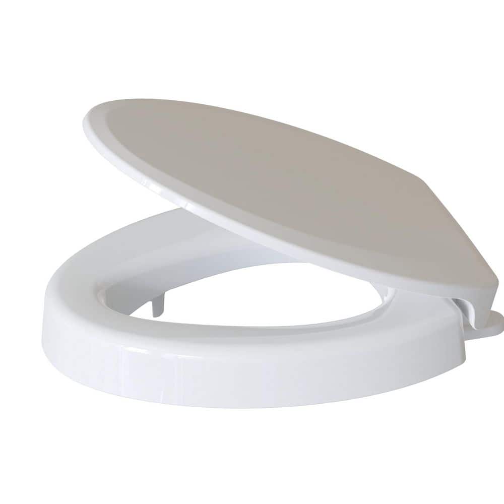 Wudkey 3 in. Elevated Toilet Seat Riser, Raised Toilet Seat Enlongated Bowl for Elderly and Seniors, Slow Close (1)