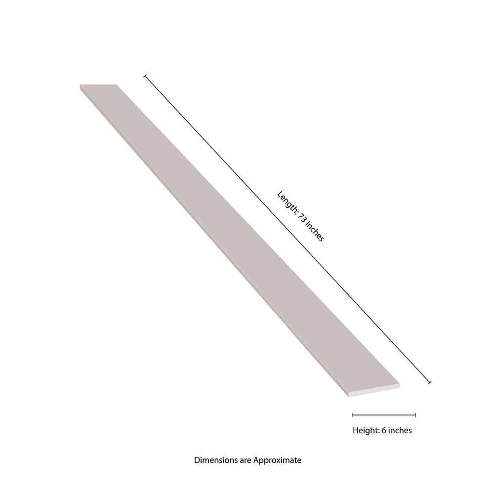 MSI Single Beveled Specialty 6 in. x 73 in. Polished Engineered White Marble Look Threshold Tile (6.09 ln. ft./Each) (4)
