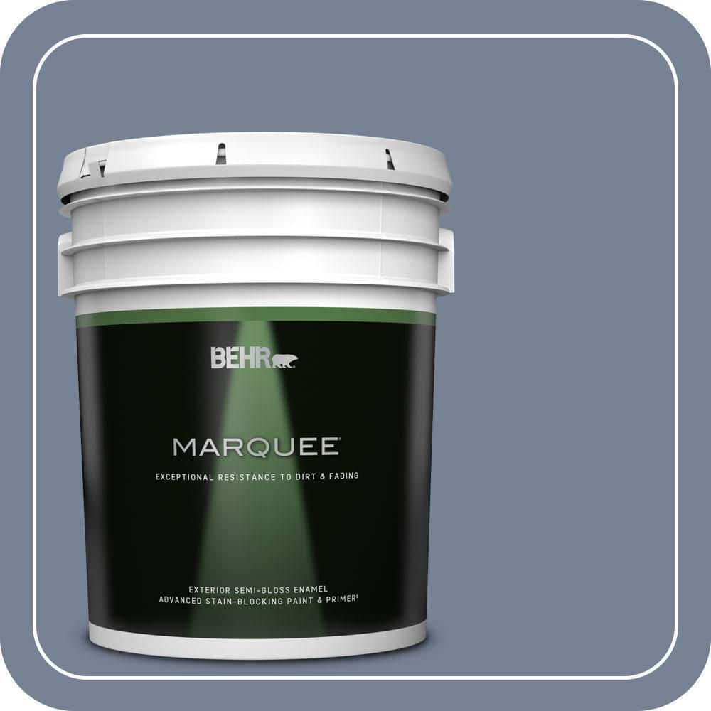 BEHR MARQUEE 5 gal. #PPU15-07 Tranquil Pond Semi-Gloss Enamel Exterior Paint & Primer
