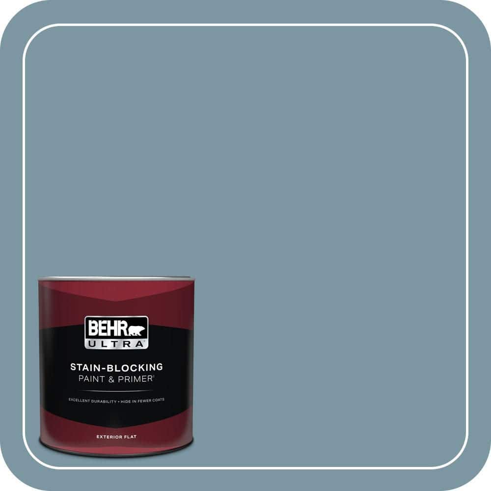 BEHR ULTRA 1 qt. #530F-5 Waterscape Flat Exterior Paint & Primer