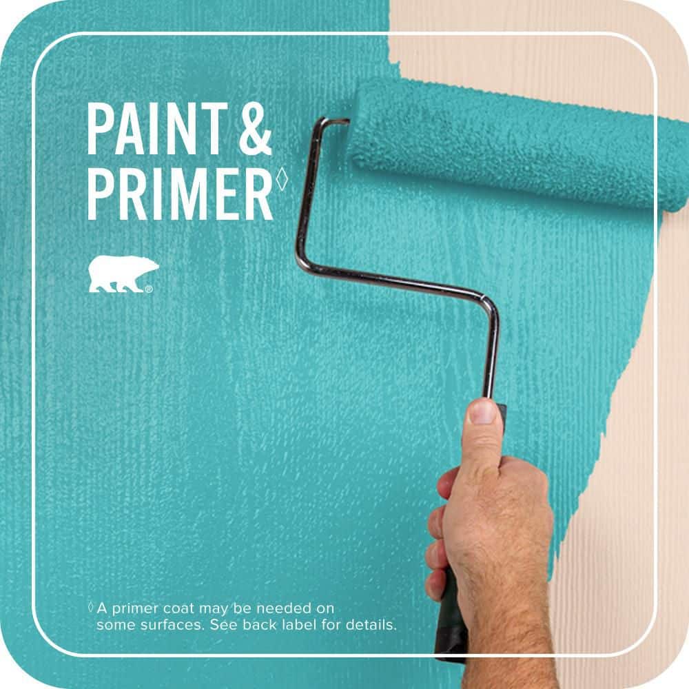 BEHR PREMIUM PLUS 1 gal. Home Decorators Collection #HDC-WR14-6 North Wind Flat Exterior Paint & Primer (2)