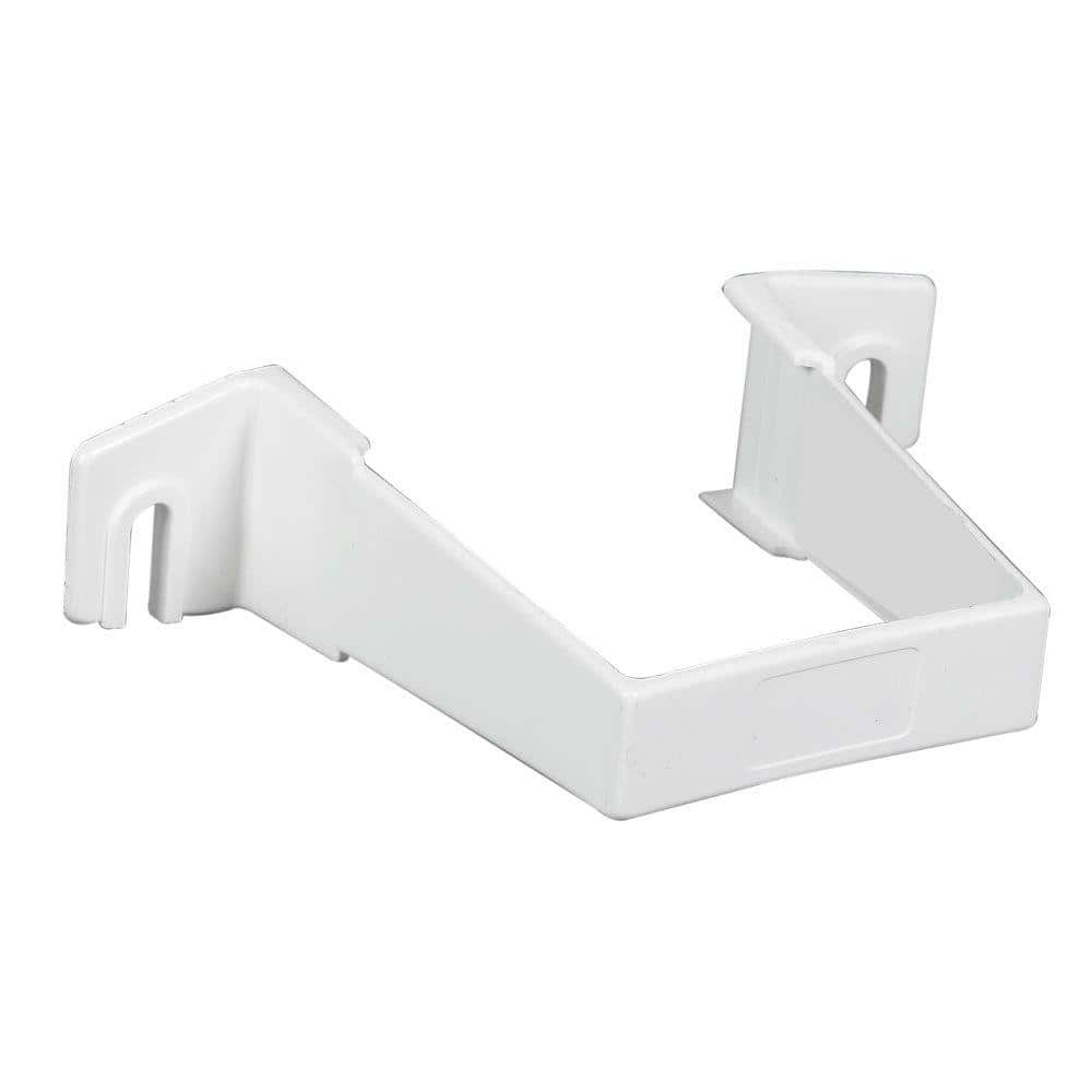 Amerimax Home Products 2 in. x 2 in. White Vinyl Square Downspout Clip
