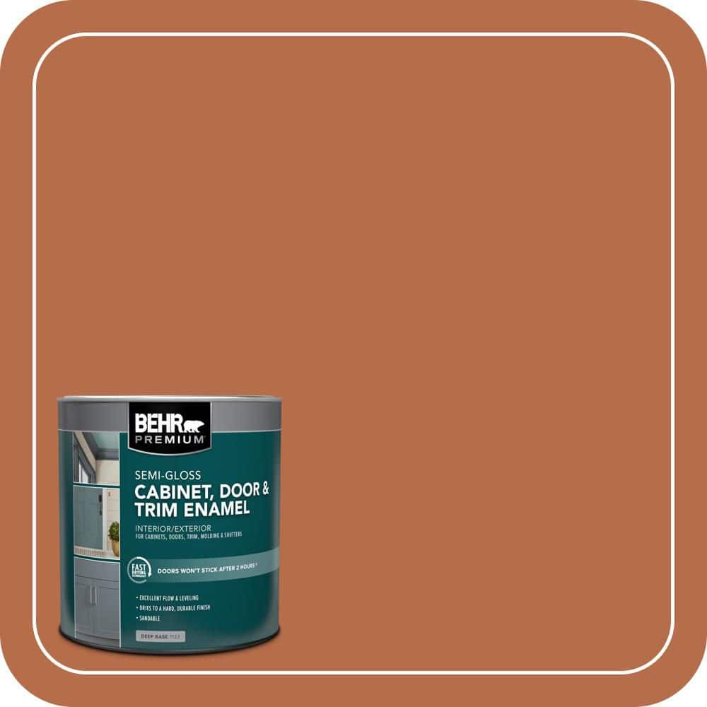 BEHR PREMIUM 1 qt. #M210-7 Thanksgiving Semi-Gloss Enamel Interior/Exterior Cabinet, Door & Trim Paint