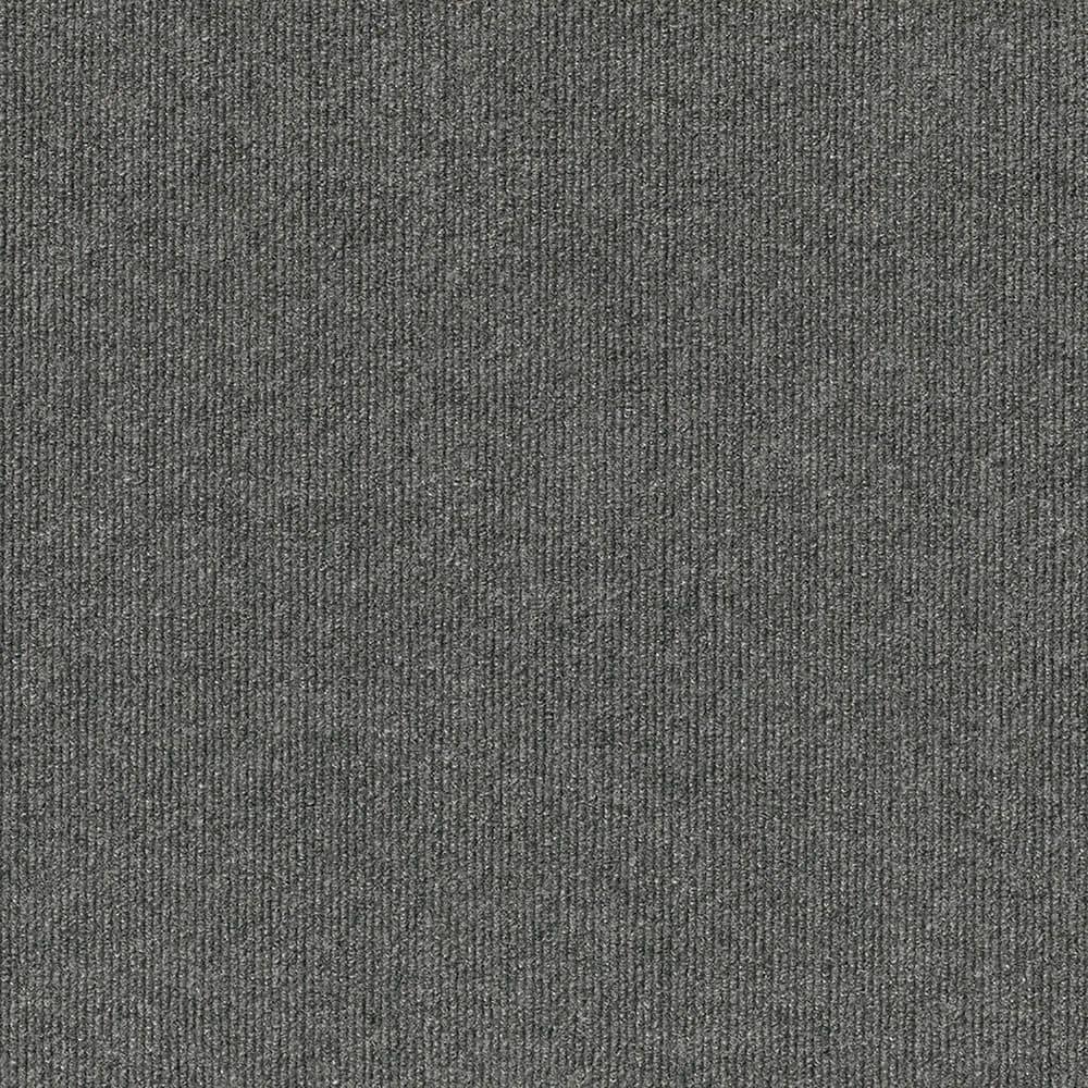 TrafficMaster Abenake Single Rib - Gray Residential 18 x 18 in. Peel and Stick Carpet Tile Square (22.5 sq. Ft.) (2)