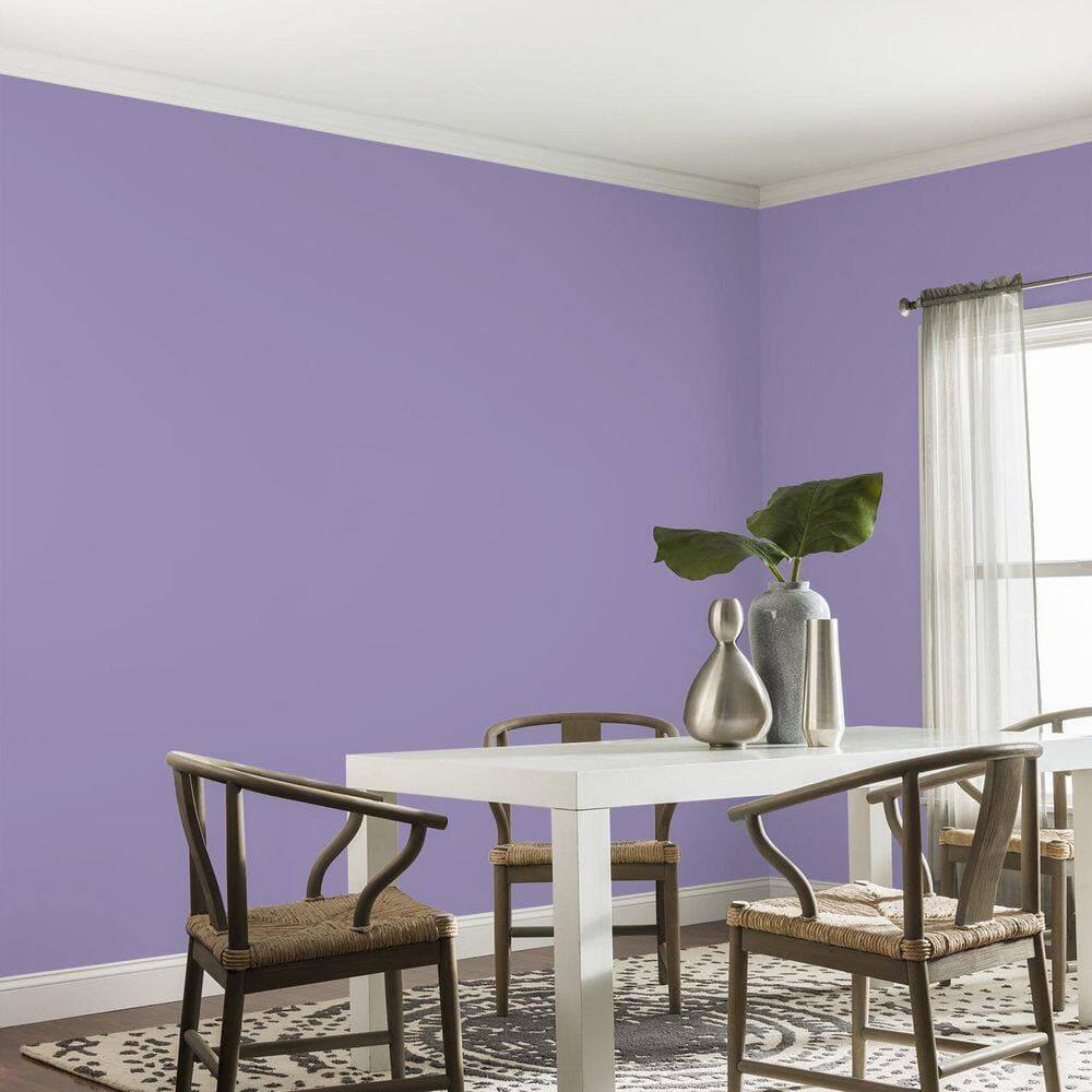 Glidden Ultra-Hide 1 gal. PPG1175-5 French Violet Eggshell Interior Paint (4)