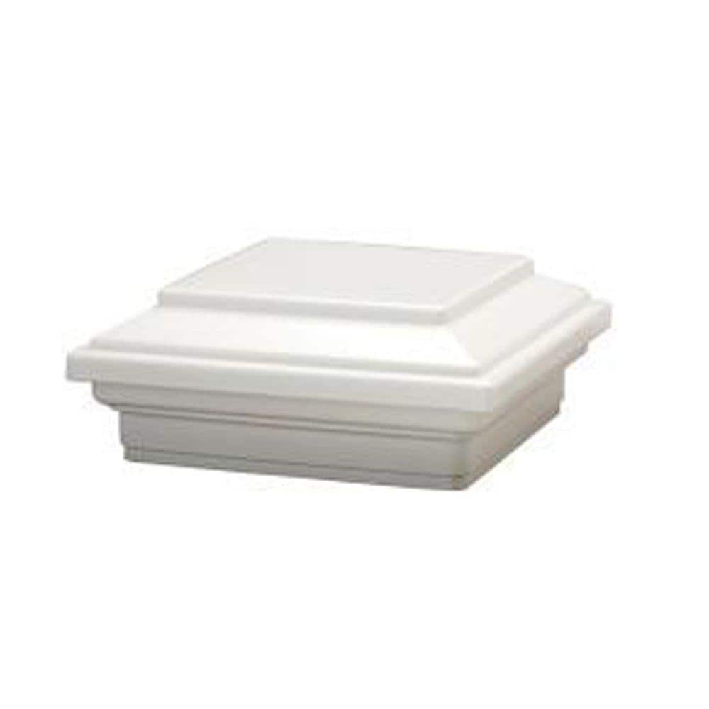 Trex Transcend 6 in. x 6 in. Classic White Composite Post Cap-Flat