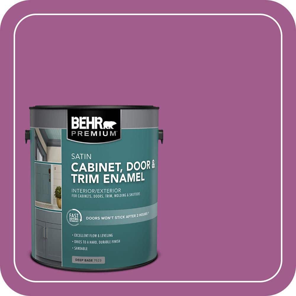 BEHR PREMIUM 1 gal. #P110-6 Wild Berry Satin Enamel Interior/Exterior Cabinet, Door & Trim Paint