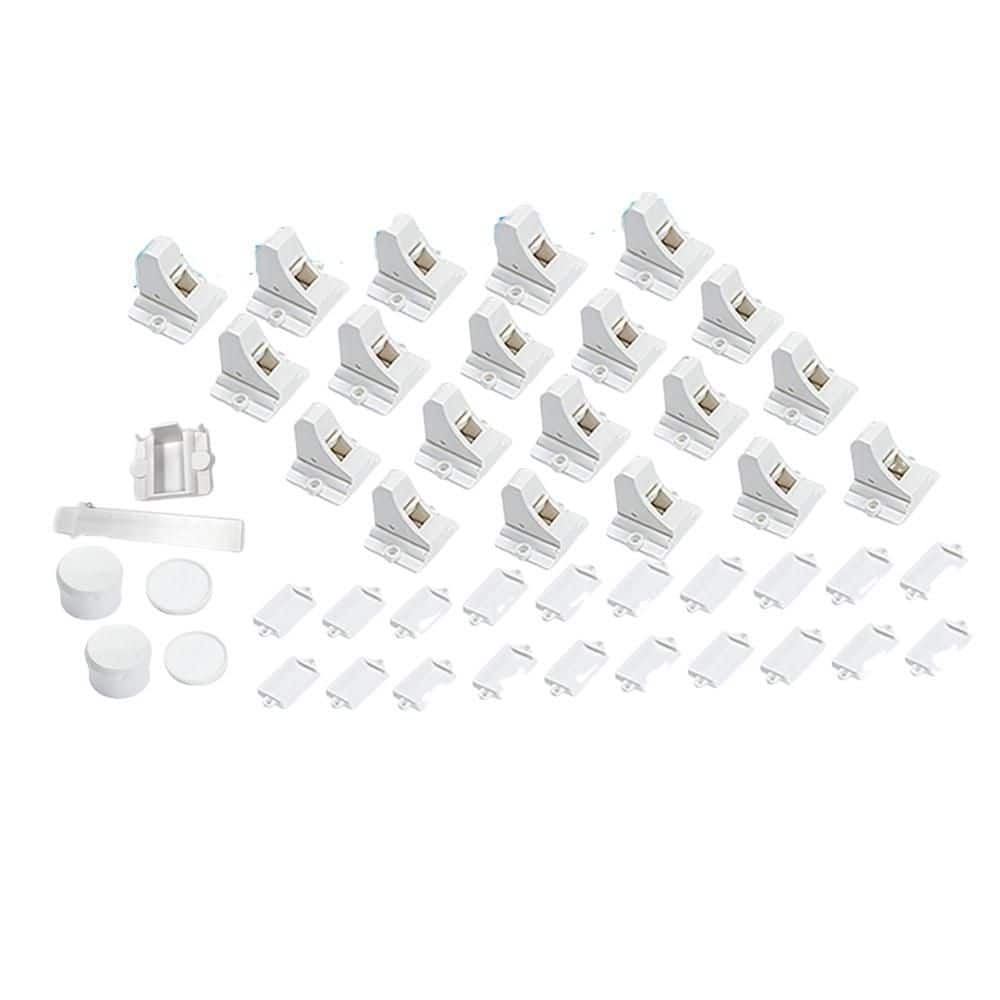 Wudkey 20 Pack Magnetic Cabinet Locks, Safety Protection for Cupboard Latches, Adhesive for Easy Installation without Drilling (1)