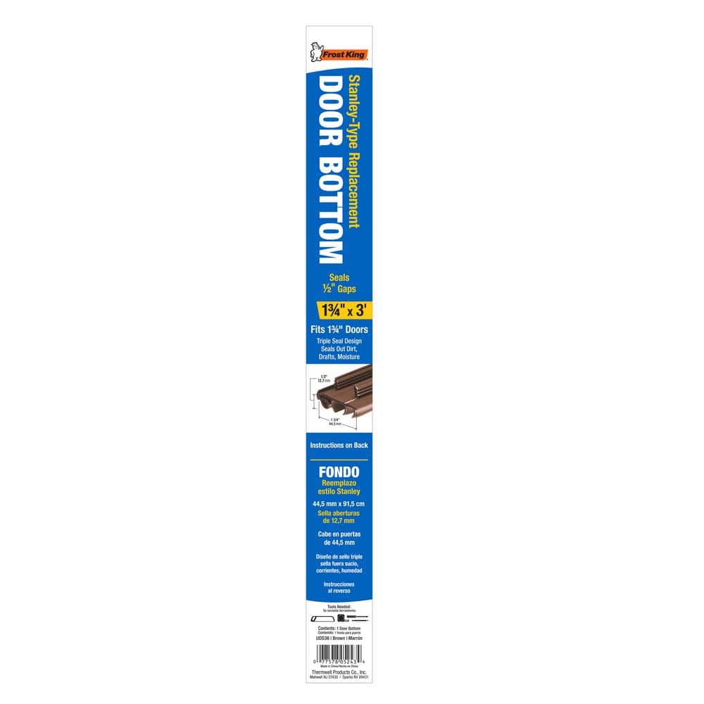 Frost King 36 in. x 1-3/4 in. Brown PVC Door Bottom Replacement for Stanley Steel Doors (3)