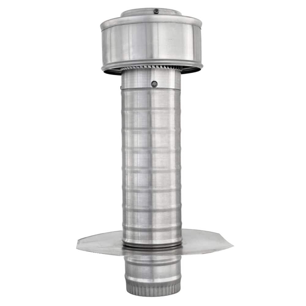 Active Ventilation 3 in. Dia. Aluminum Keepa Roof Jack with 2 in. Tail Pipe in Mill Finish (2)