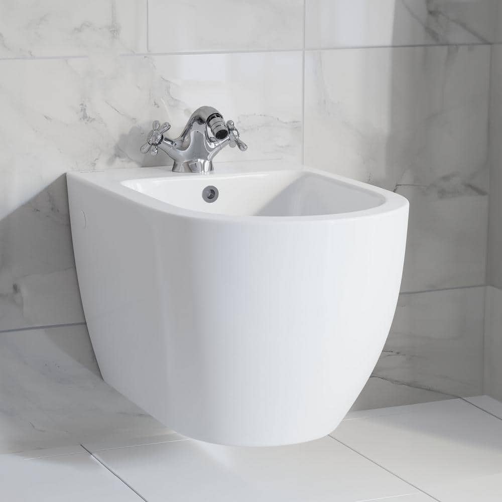 Swiss Madison St. Tropez Wall Hung Elongated Smart Bidet Toilet in Glossy White (1)