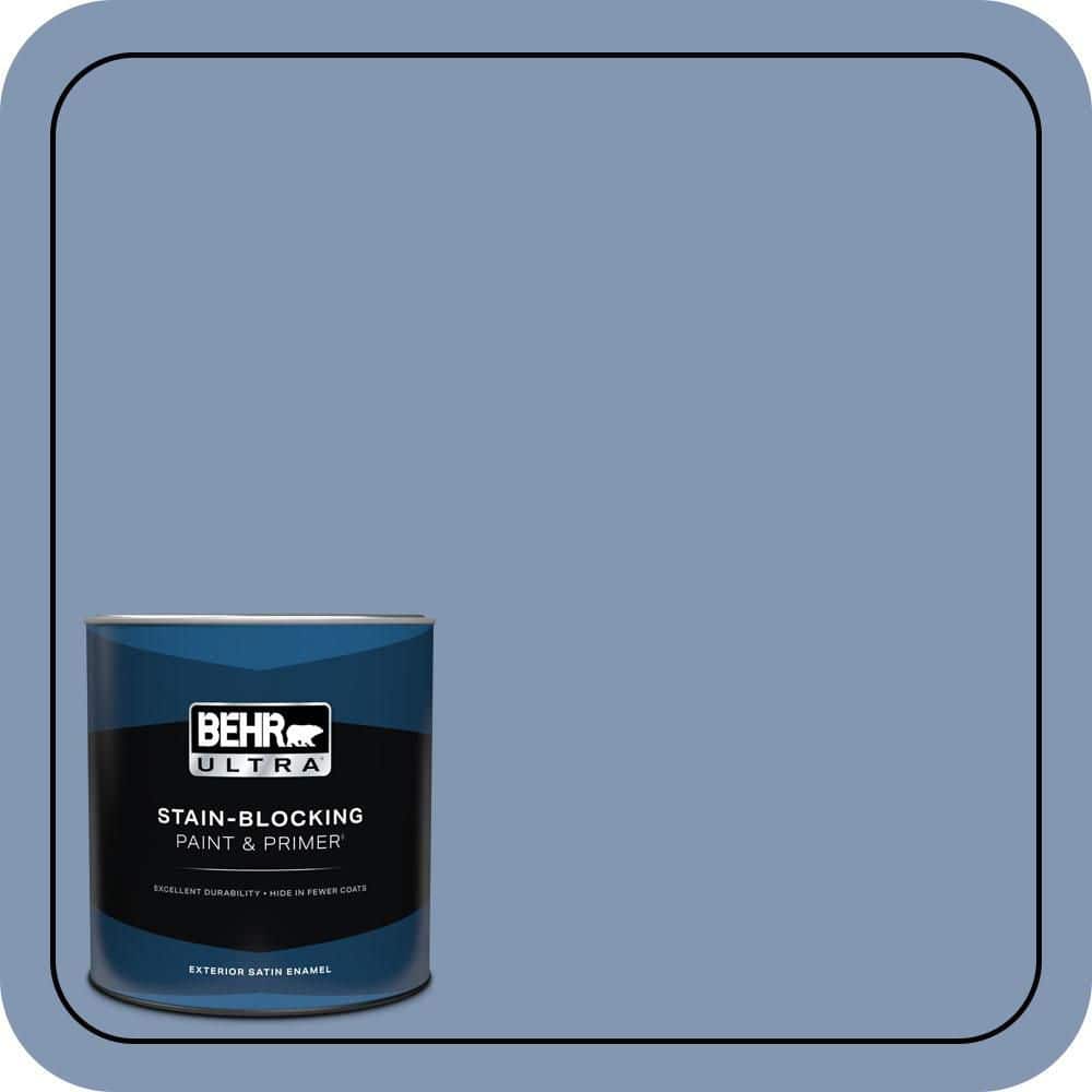 BEHR ULTRA 1 qt. #S530-4 Jet Set Satin Enamel Exterior Paint & Primer