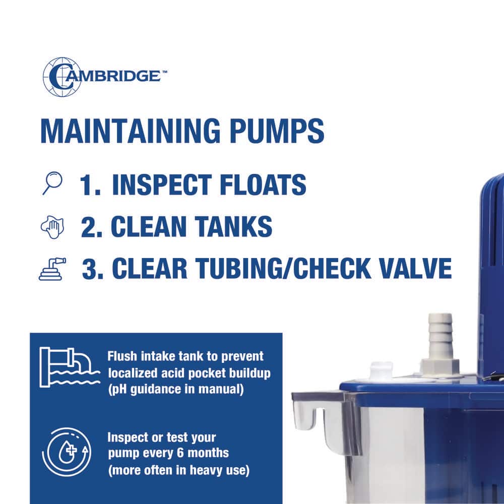 Cambridge 1/8 HP 230V Low Profile Condensate Pump (3)