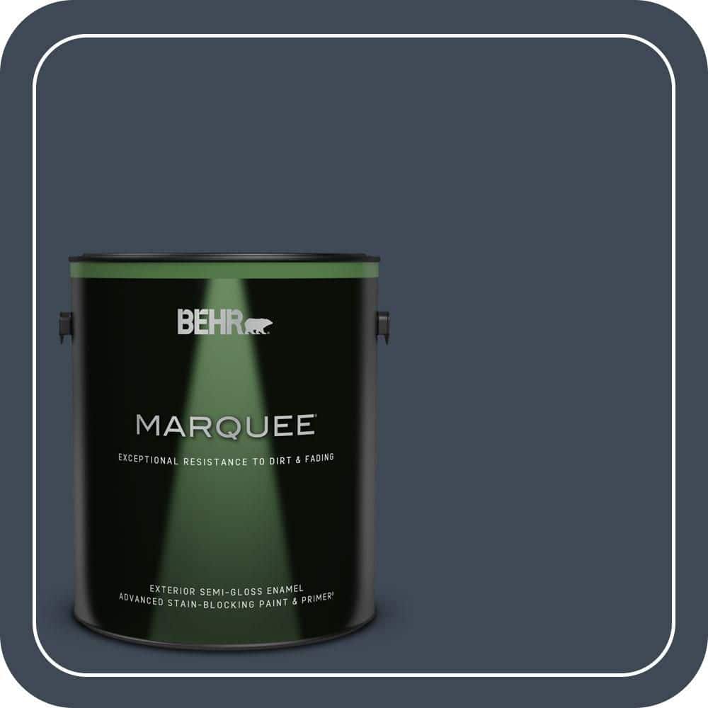BEHR MARQUEE 1 gal. #PPU14-20 Starless Night Semi-Gloss Enamel Exterior Paint & Primer