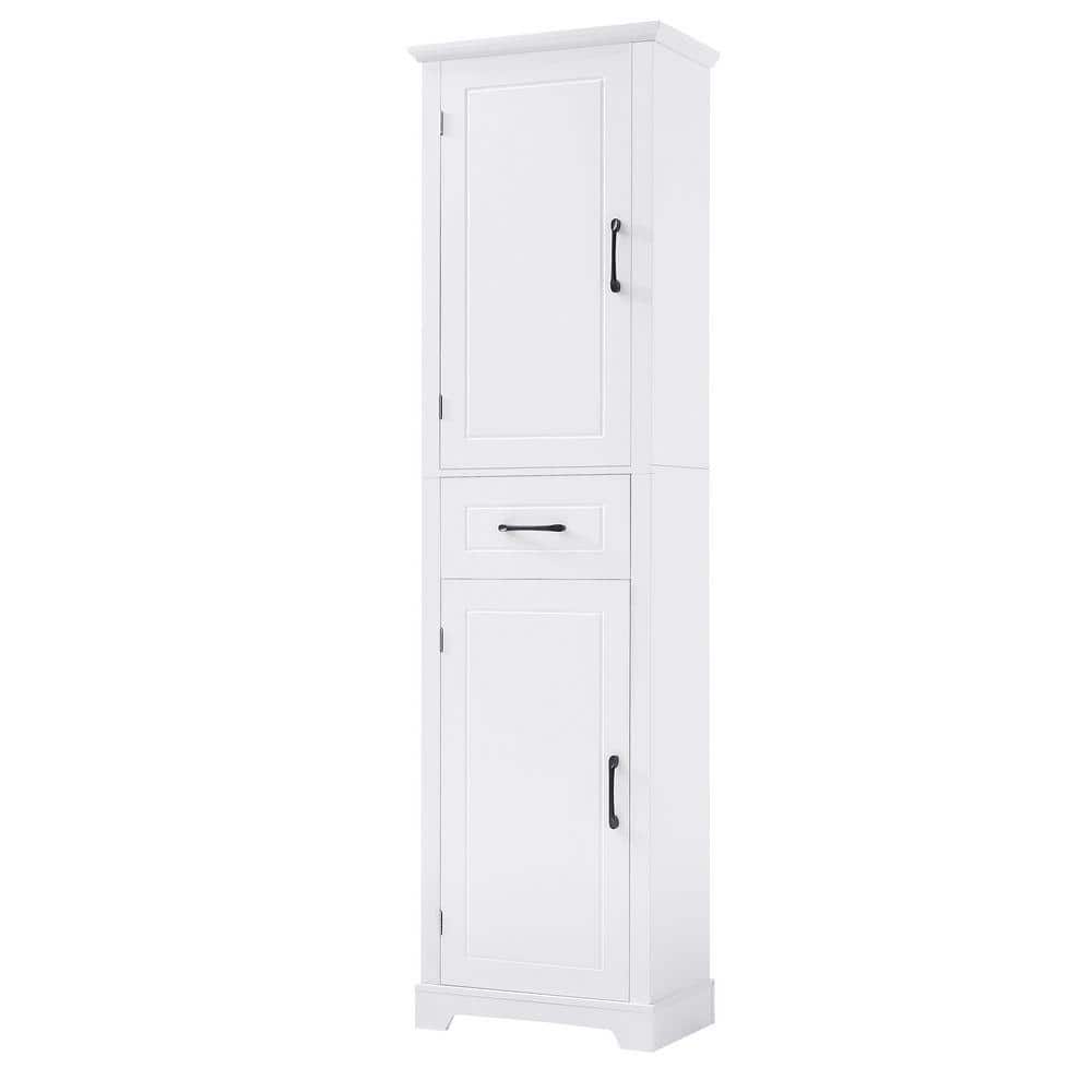 Nestfair 20 in. W x 11.8 in. D x 72.5 in. H White Freestanding Linen Cabinet Storage Cabinet (1)