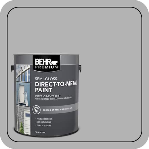 BEHR PREMIUM 1 gal. #770E-3 Pewter Mug Semi-Gloss Direct to Metal Interior/Exterior Paint (2)