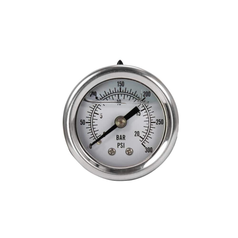 Husky 1.7 in. Liquid Filled Pressure Gauge with 1/8 in. NPT Back Mount
