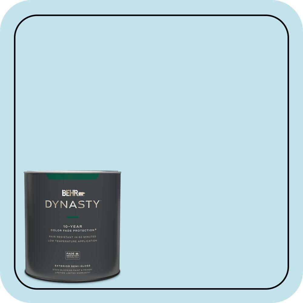BEHR DYNASTY 1 qt. #540C-2 Serene Sky Semi-Gloss Exterior Stain-Blocking Paint & Primer