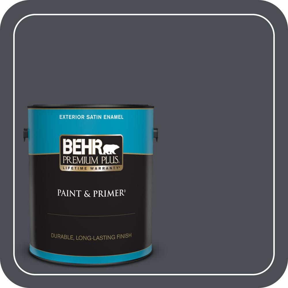 BEHR PREMIUM PLUS 1 gal. #PPU15-20 Poppy Seed Satin Enamel Exterior Paint & Primer