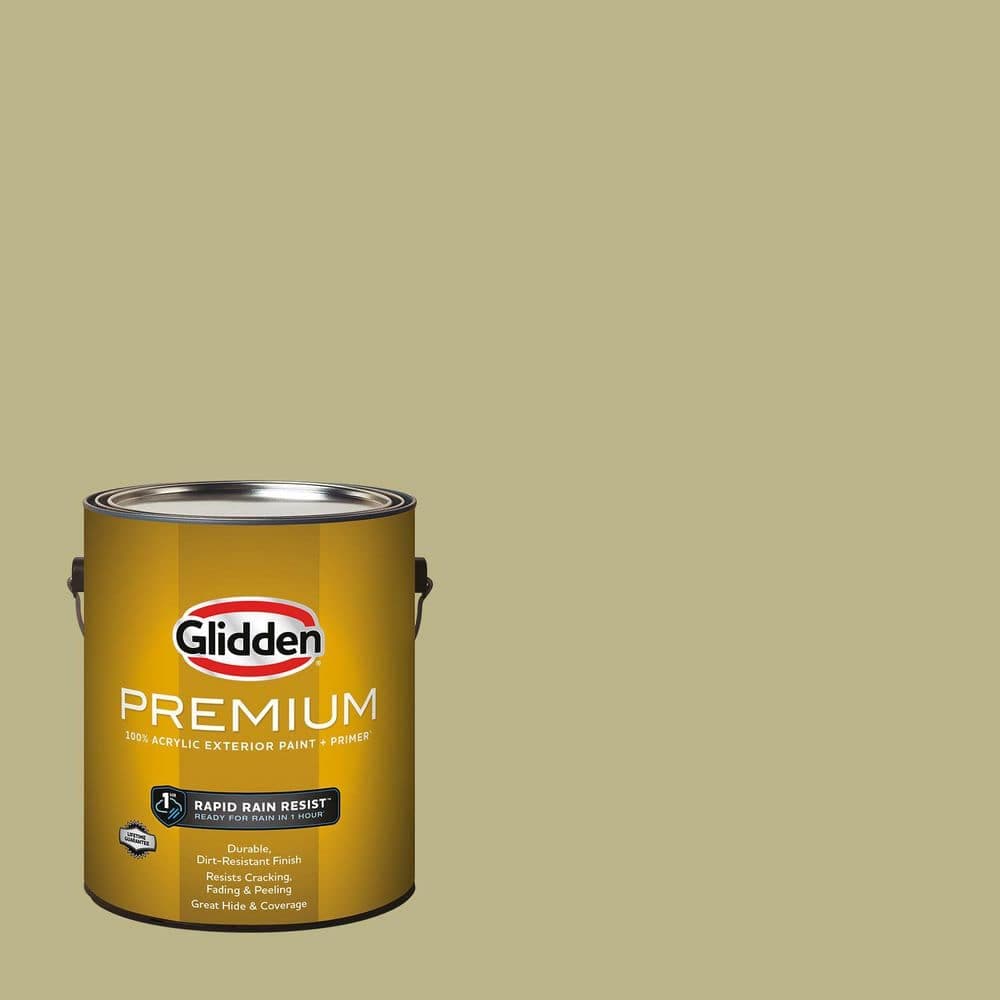 Glidden Premium 1 gal. #PPG1114-4 Misty Moor Flat Exterior Latex Paint