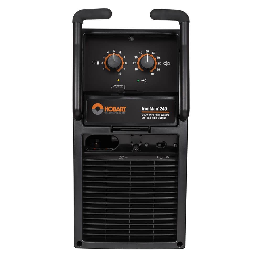 HOBART IronMan 240,280 Amp Output,240-Volt Electric AC Input Power,Welds MIG/Flux and Aluminum Includes Spoolgun,Regulator/Hose (3)