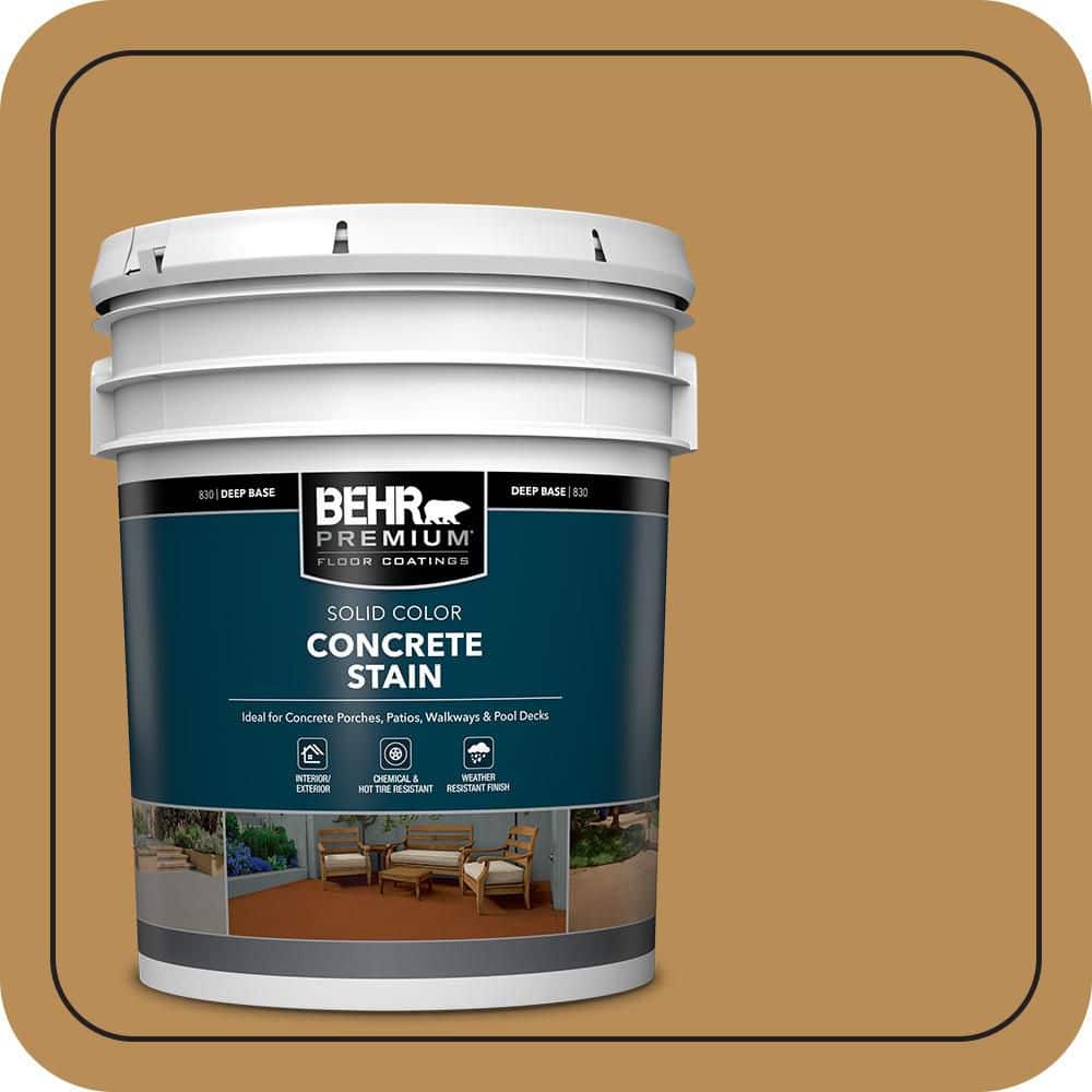 BEHR PREMIUM 5 gal. #PFC-30 Clay Terrace Solid Color Flat Interior/Exterior Concrete Stain