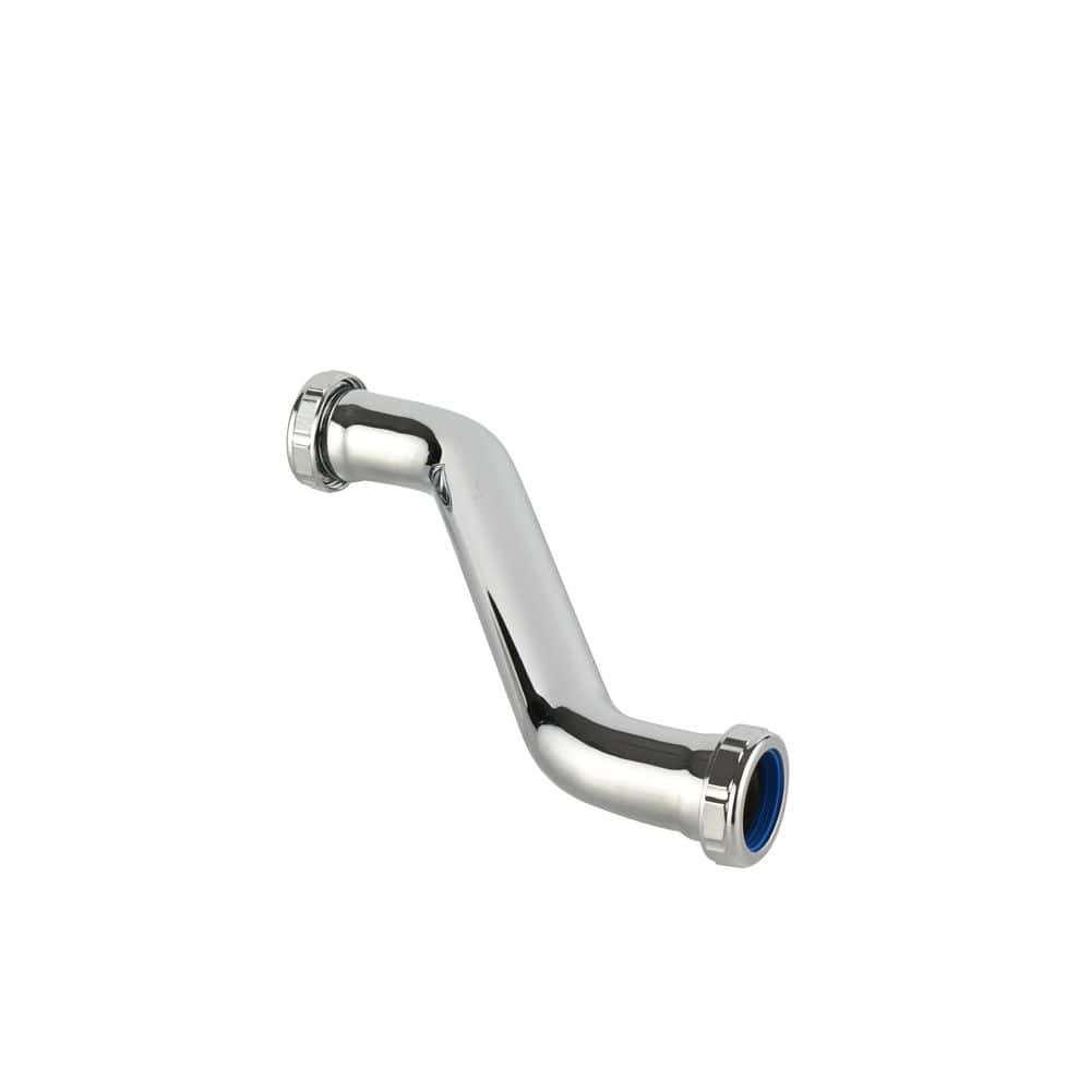 Everbilt 1-1/4 in. 20-Gauge Brass Double Slip-Joint Sink Drain Pipe Offset Chrome-Plated (3)