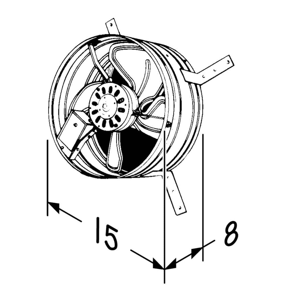Broan-NuTone 1020 CFM Silver Electric Powered Gable Mount Gable Louver Vent (3)